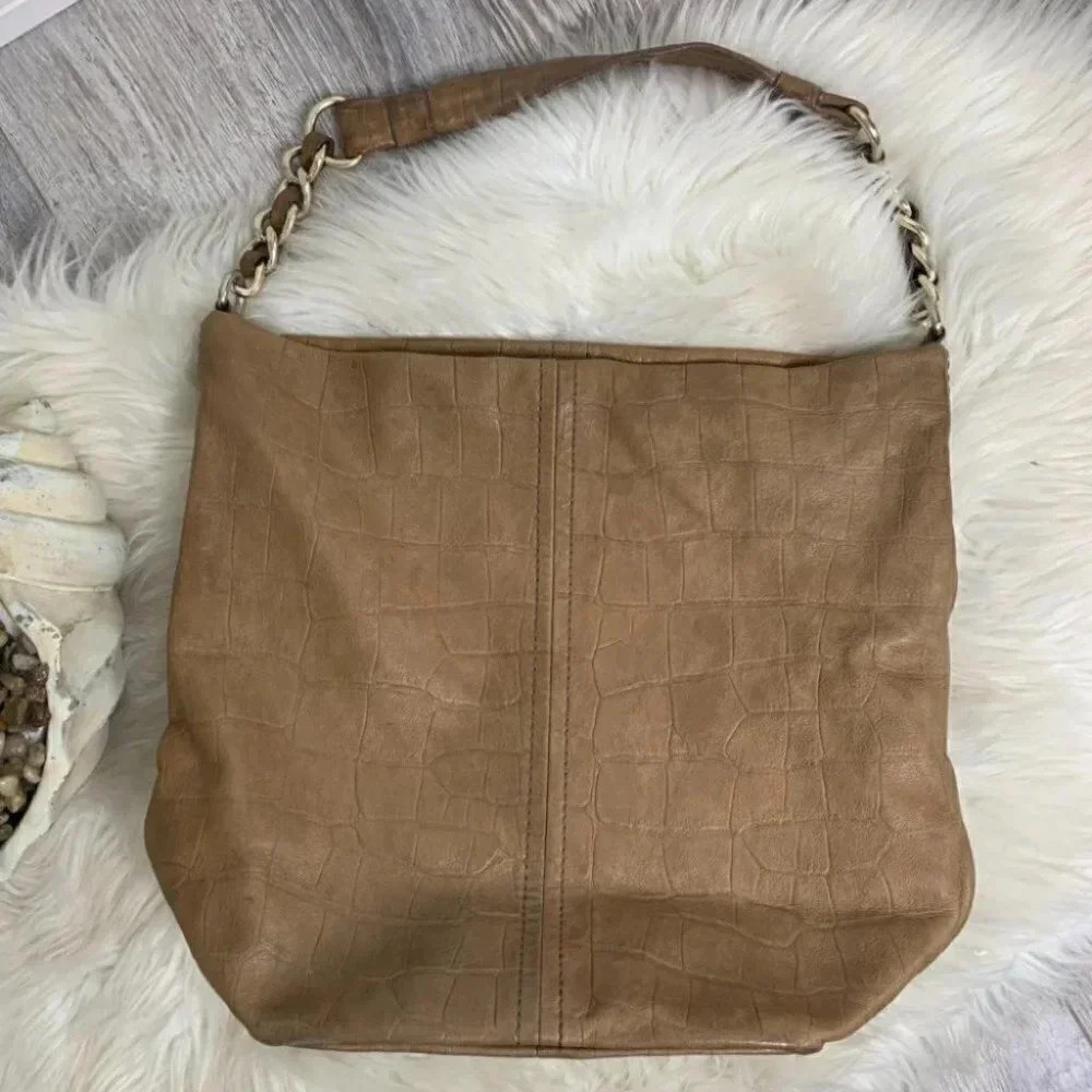 Banana republic tan hobo satchel bag lamb leather